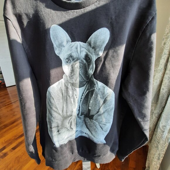 Cool Only and Sons graphic sweatshirt with French bulldog, 100% cotton - Picture 2 of 5